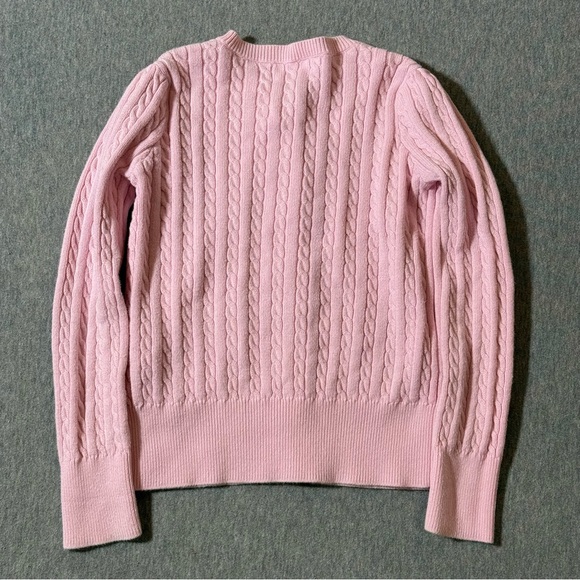 Polo Ralph Lauren Cardigan Sweater Girls Size 6 Button Up Cable Knit Youth Pony - Picture 2 of 3
